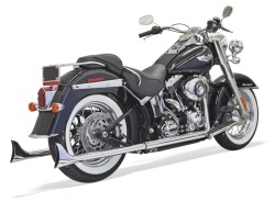 Bassani Xhaust - Bassani Xhaust 33 Inch Fishtail True Dual Exhaust - Chrome - Twin Cam Softail - Image 2