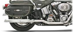 Bassani Xhaust - Bassani Xhaust True Duals Slip-On Slash Cut Muffler - Chrome - Twin Cam Softail - Image 3