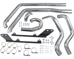 Bassani Xhaust - Bassani Xhaust Power Curve True Duals Crossover Header Pipes - Chrome - Twin Cam Softail - Image 2