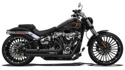 Bassani Xhaust - Bassani Xhaust Pro Street Turn Out Exhaust - Black - Softail Breakout Fat Boy FXDR - Image 3