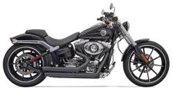 Bassani Xhaust - Bassani Xhaust Pro Street Turn Out Exhaust - Black - Softail Breakout Rocker - Image 2