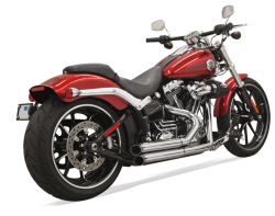 Bassani Xhaust - Bassani Xhaust Pro Street Turn Out Exhaust - Chrome - Softail Breakout Rocker - Image 2