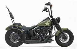 Bassani Xhaust - Bassani Xhaust Pro Street Turn Out Exhaust - Black - Evolution/Twin Cam Softail - Image 2