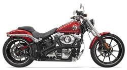 Bassani Xhaust - Bassani Xhaust Radial Sweeper Exhaust - Black - Softail Dyna Glide Breakout Rocker - Image 2