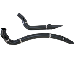 Bassani Xhaust - Bassani Xhaust Radial Sweeper Slotted Exhaust - Chrome/Black - Softail Dyna Glide Breakout Rocker - Image 2