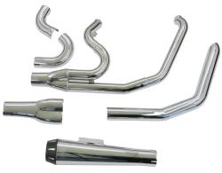 Bassani Xhaust - Bassani Xhaust Road Rage 2 into 1 Short Megaphone Exhaust - Chrome/Black - 1991-2005 Dyna - Image 2