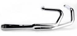 Bassani Xhaust - Bassani Xhaust Road Rage 2 into 1 Short Megaphone Exhaust - Chrome - 2004-2013 Sportster - Image 3