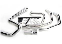 Bassani Xhaust - Bassani Xhaust Road Rage 2 into 1 Short Megaphone Exhaust - Chrome - 2004-2013 Sportster - Image 4