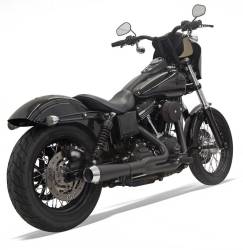 Bassani Xhaust - Bassani Xhaust Road Rage 2 into 1 Short Exhaust - Black - 2006-2017 Dyna - Image 3