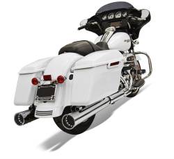 Bassani Xhaust - Bassani Xhaust 4 Inch DNT Straight Can Slip-On Muffler - Chrome - M8 Touring - Image 2