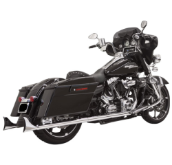 Bassani Xhaust - Bassani Xhaust 33 Inch Fishtail Slip-On Mufflers with Baffle - Chrome - 1995-2016 Touring - Image 3