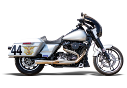 Bassani Xhaust - Bassani Xhaust Competition 2 Race Exhaust - Chrome - M8 Touring with Mid Controls - Image 1