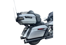 Khrome Werks - Khrome Werks 4.5 Inch HP-Plus Slip-On Mufflers - Black with Black Tracer - M8 Touring - Image 2