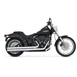 Vance & Hines - Vance & Hines Big Shots Long 2 Into 2 Exhaust - Chrome - Softail Fat Boy Slim Deluxe Heritage - Image 4