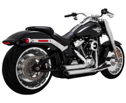 Vance & Hines - Vance & Hines Shortshots Staggered PCX Exhaust - Chrome - M8 Softail Fat Boy Breakout FXDR - Image 1