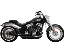 Vance & Hines - Vance & Hines Shortshots Staggered PCX Exhaust - Matte Black - M8 Softail Fat Boy Breakout FXDR - Image 2