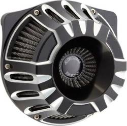 Arlen Ness - Arlen Ness Inverted Air Cleaner - Deep Cut Black - XL Sportster - Image 1