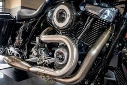 Sawicki Speed Shop - SPECIAL PRICE Sawicki Big Inch 2 Into 1 Exhaust - Brushed Stainless - M8 FLT with Mid-Controls - Image 2